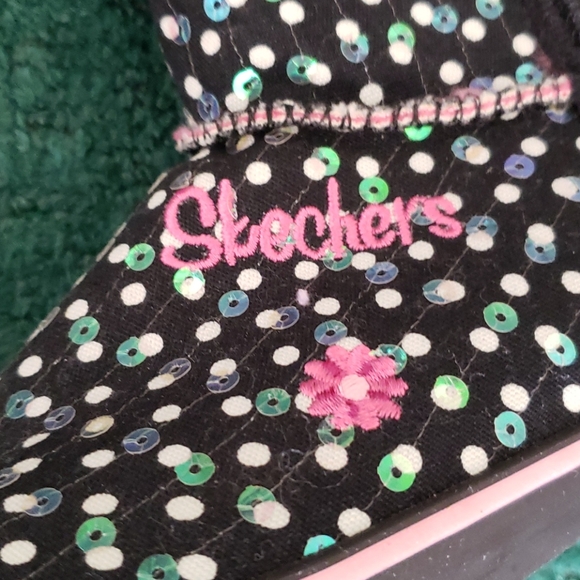 Skechers mud boots Children's size 4.5 Blk & Pink - Picture 5 of 7